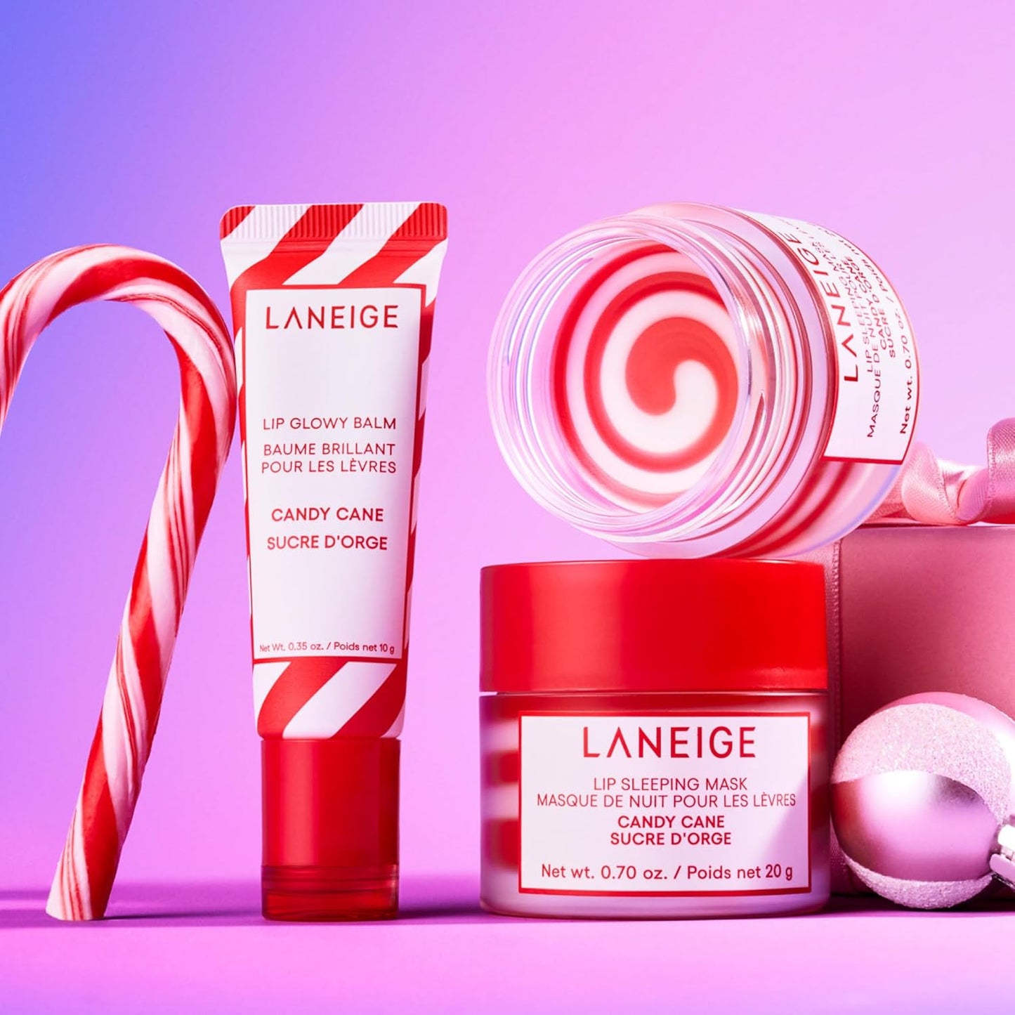 Candy Cane Lip Glowy Balm