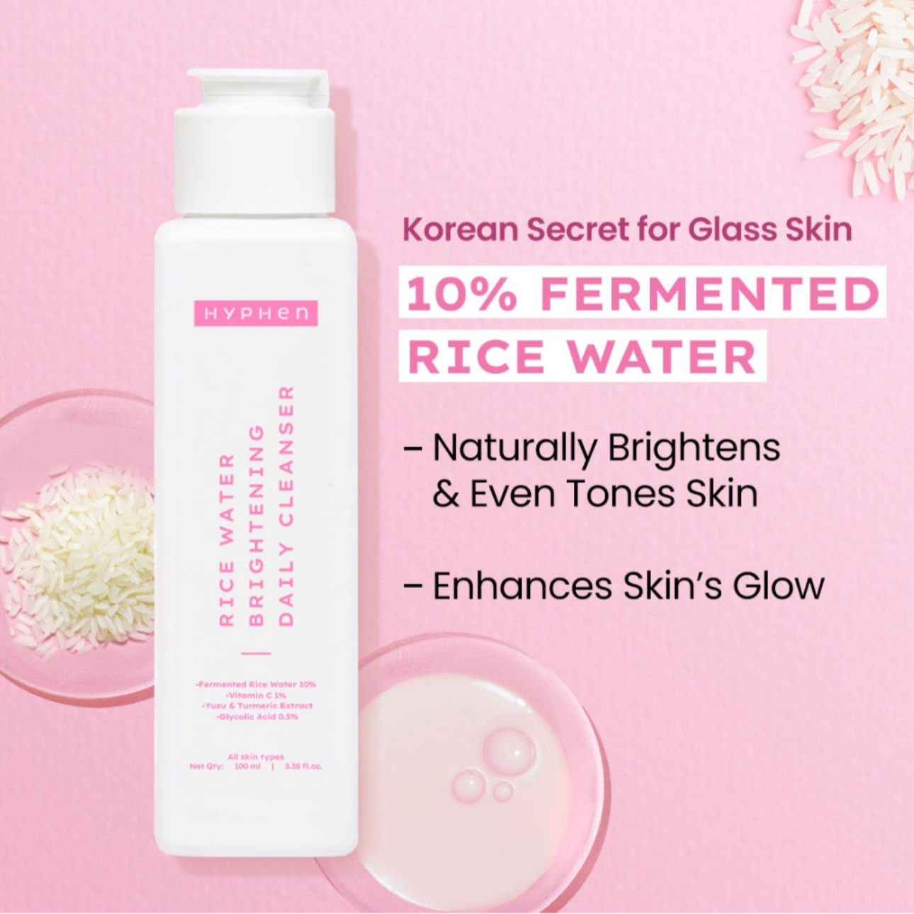 Rice Water Brightening Daily Cleanser, 100ml