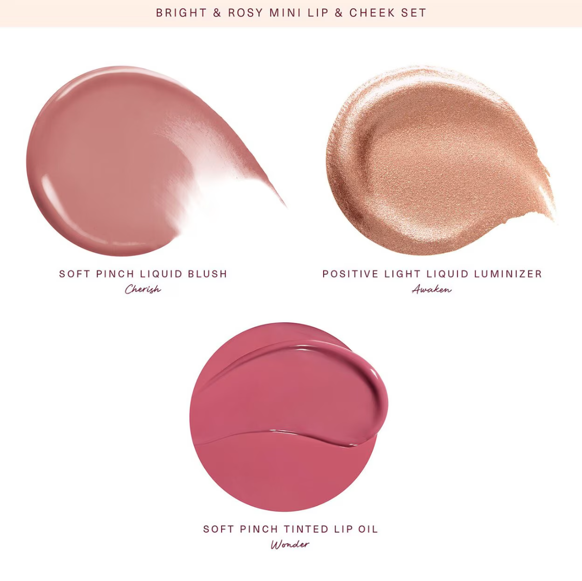 Bright & Rosy Mini Lip And Cheek Set