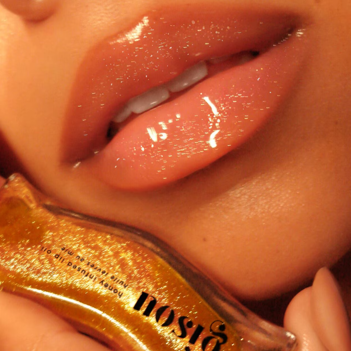 Golden Shimmer Glow Honey Infused Lip Oil, 8ml