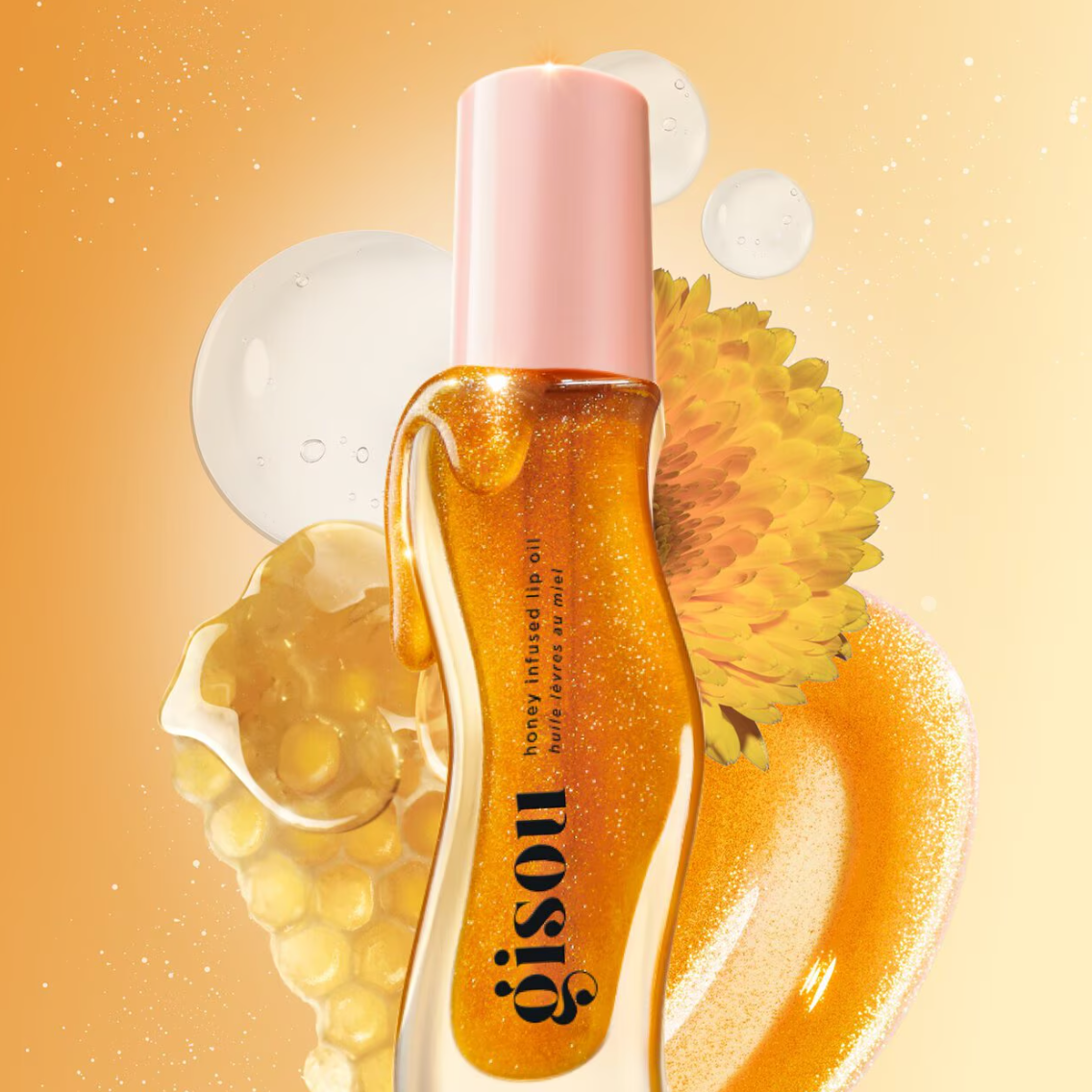 Golden Shimmer Glow Honey Infused Lip Oil, 8ml