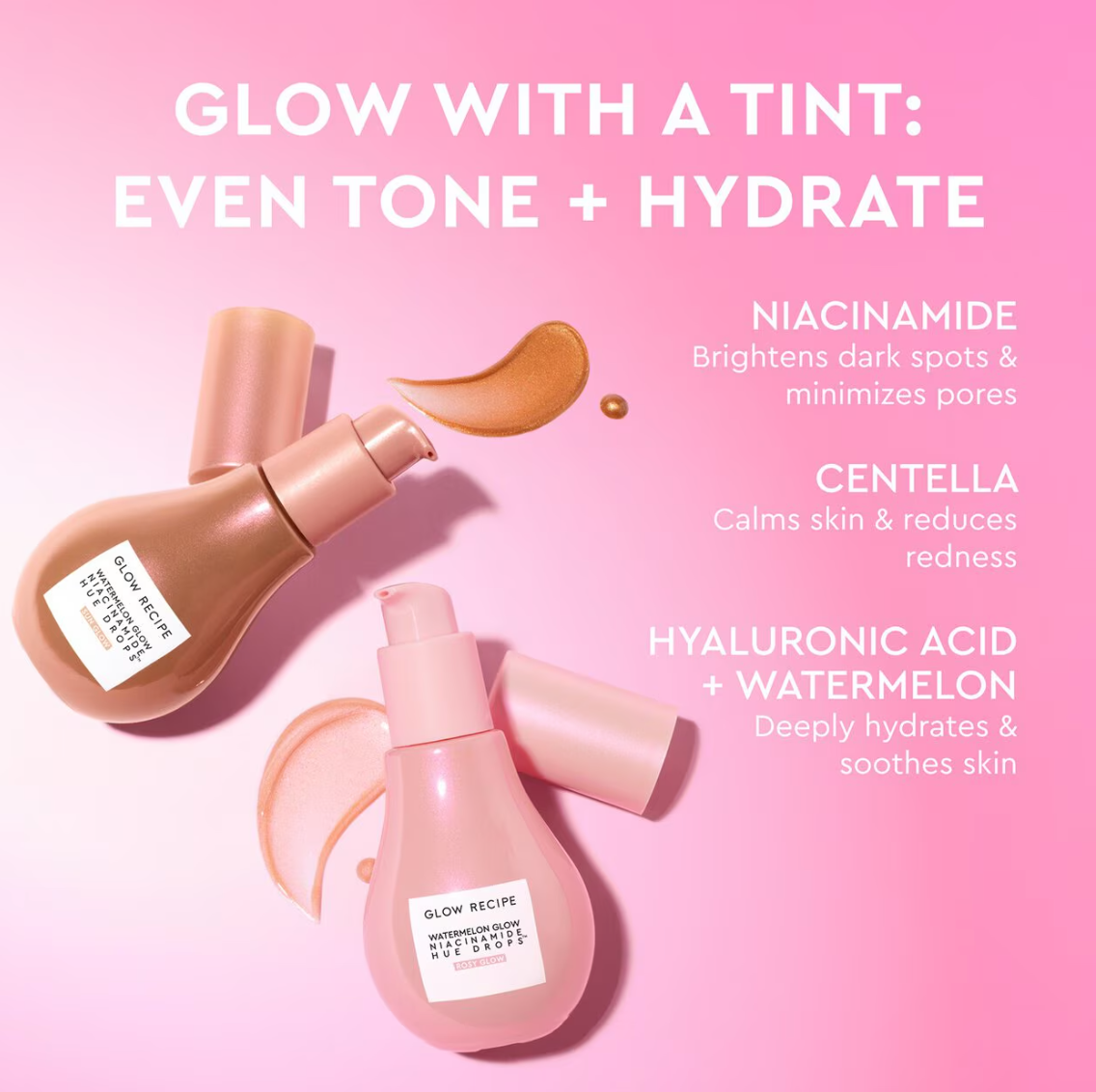 Sun Glow Watermelon Glow Niacinamide Hue Drops