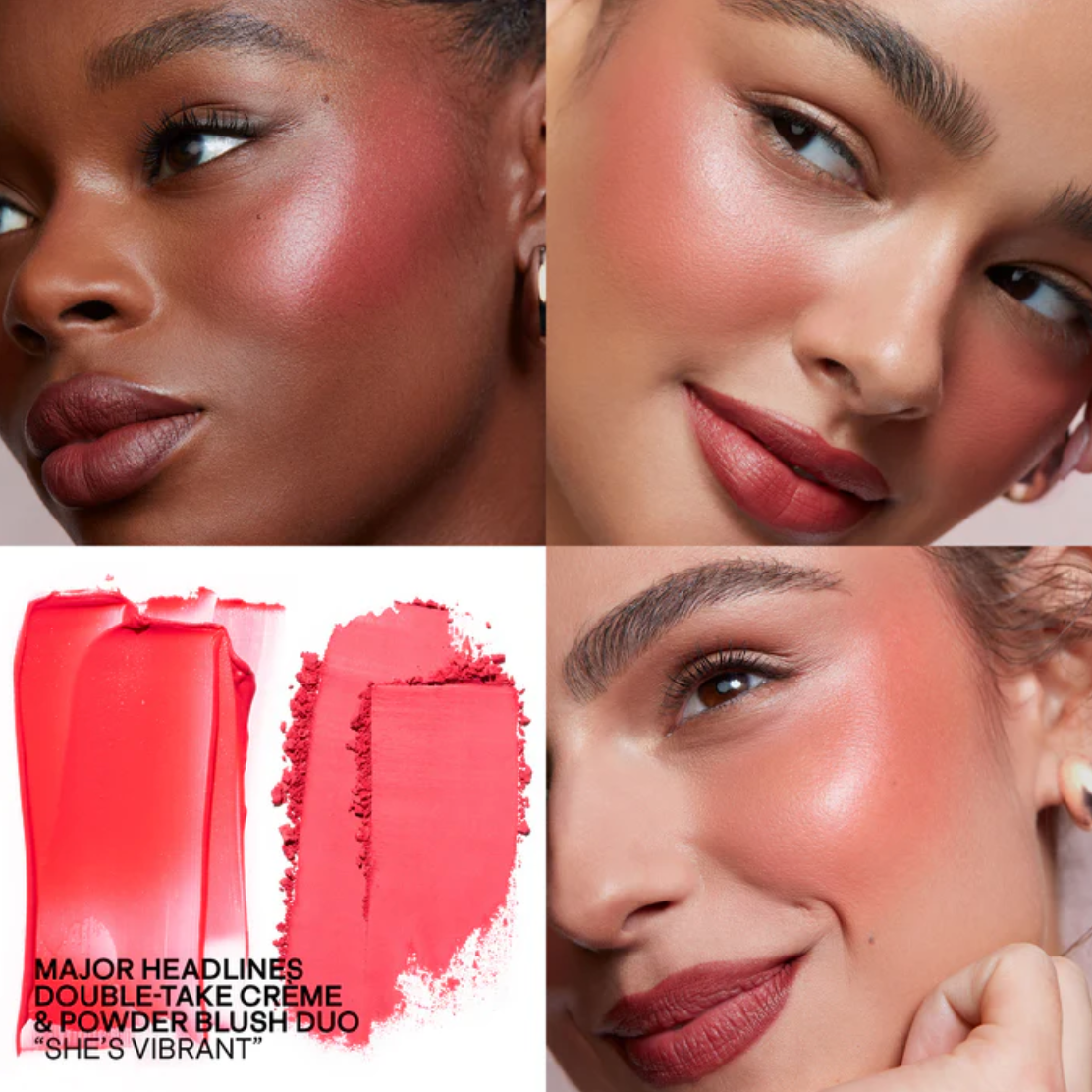 Double-Take Crème & Powder Blush Duo - She's Vibrant