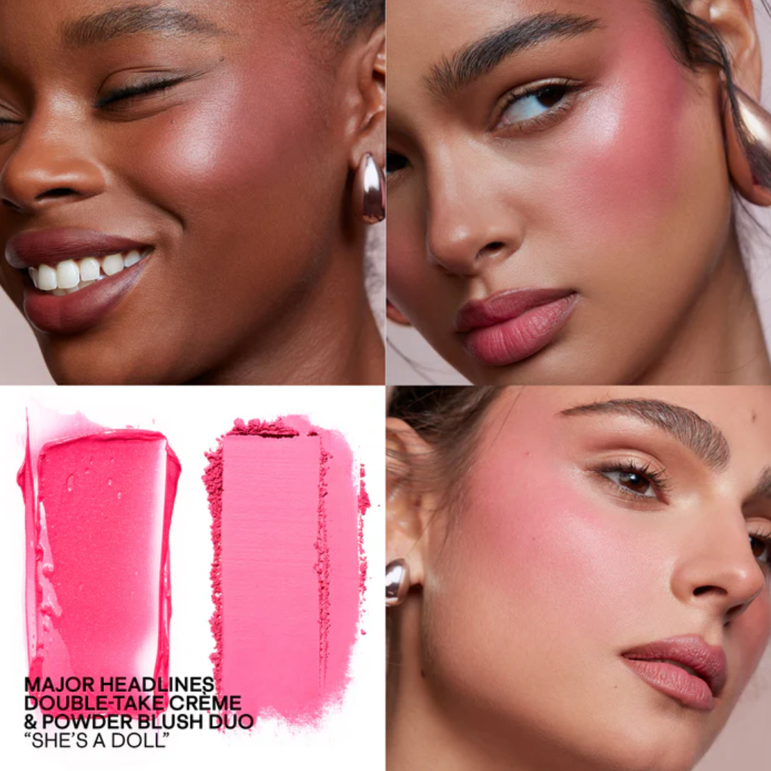 Double-Take Crème & Powder Blush Duo - She's a Doll