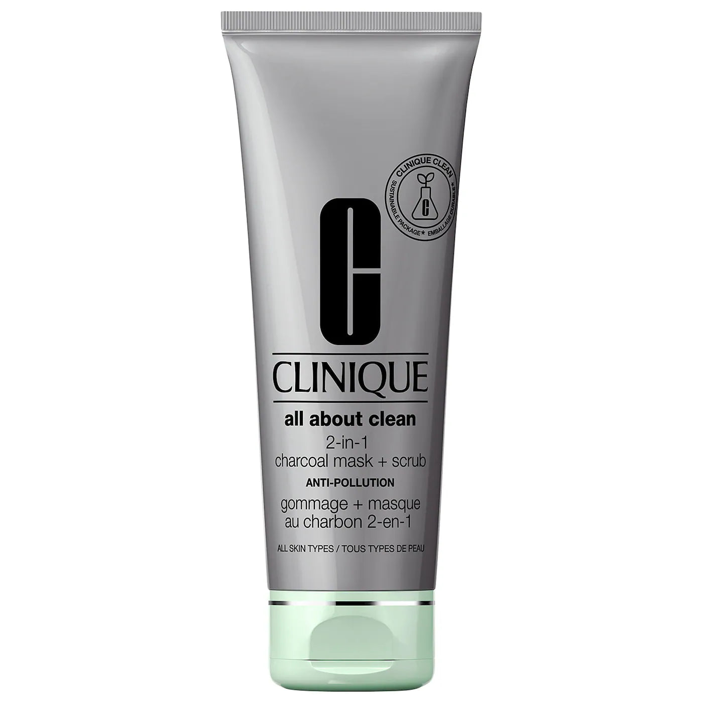 2-in-1 Charcoal Face Mask + Scrub, 100ml