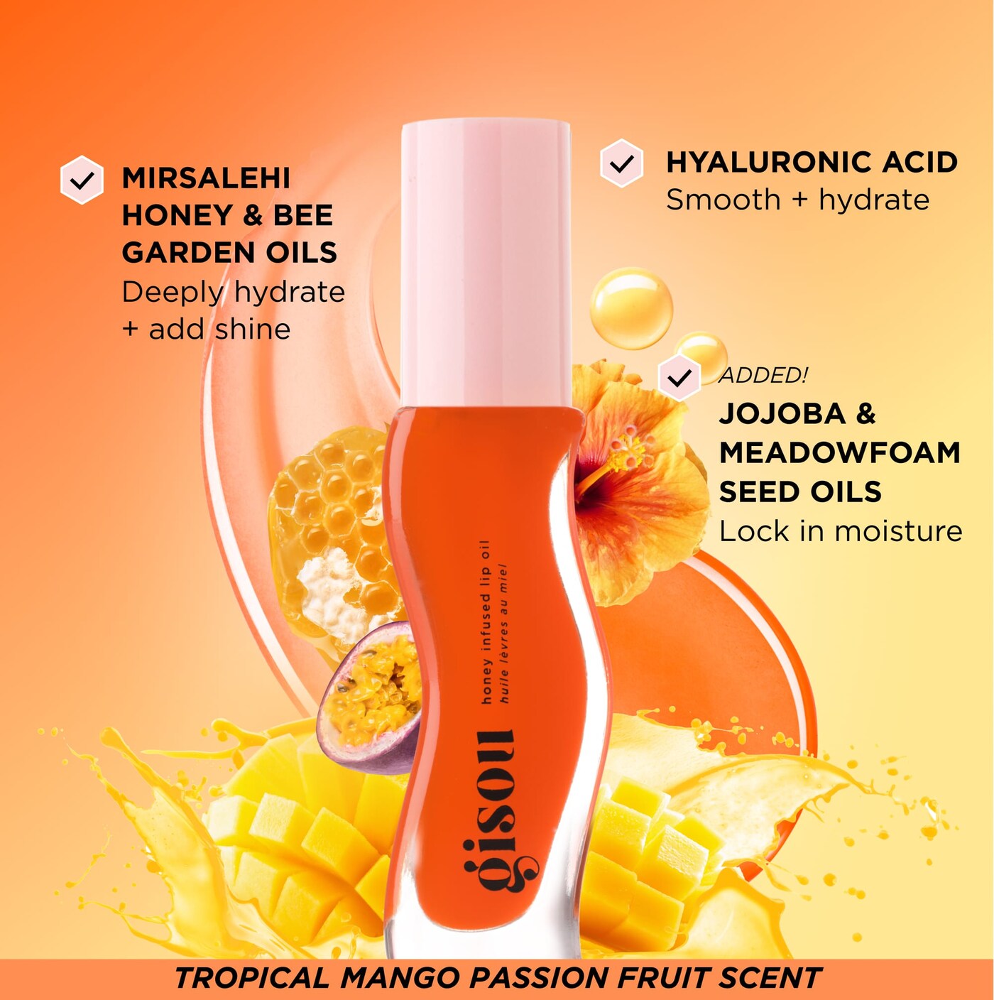 Mango Passion Punch Honey Infused Lip Oil, 8ml