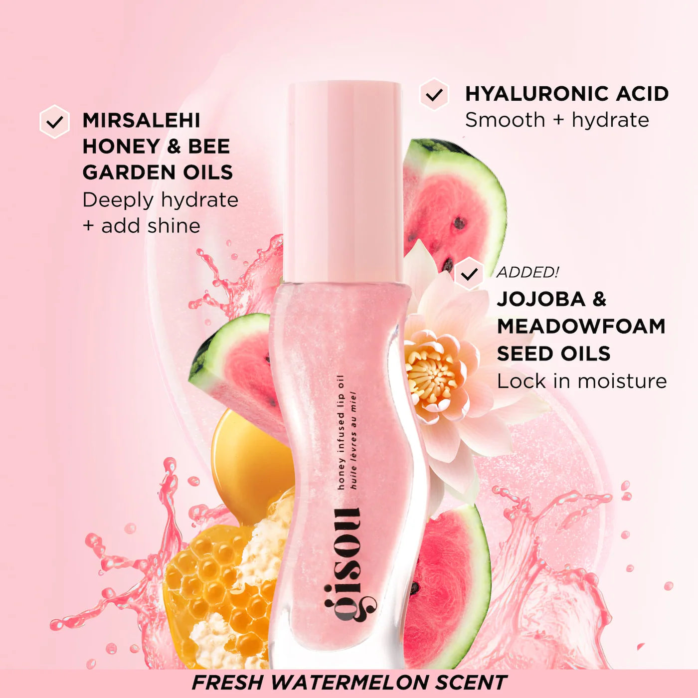 Watermelon Sugar Honey Infused Lip Oil, 8ml