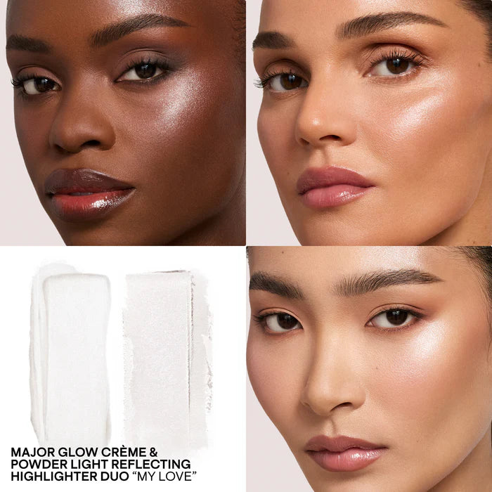 Major Glow Creme Powder Light Reflecting Translucent Highlighter Duo - My Love