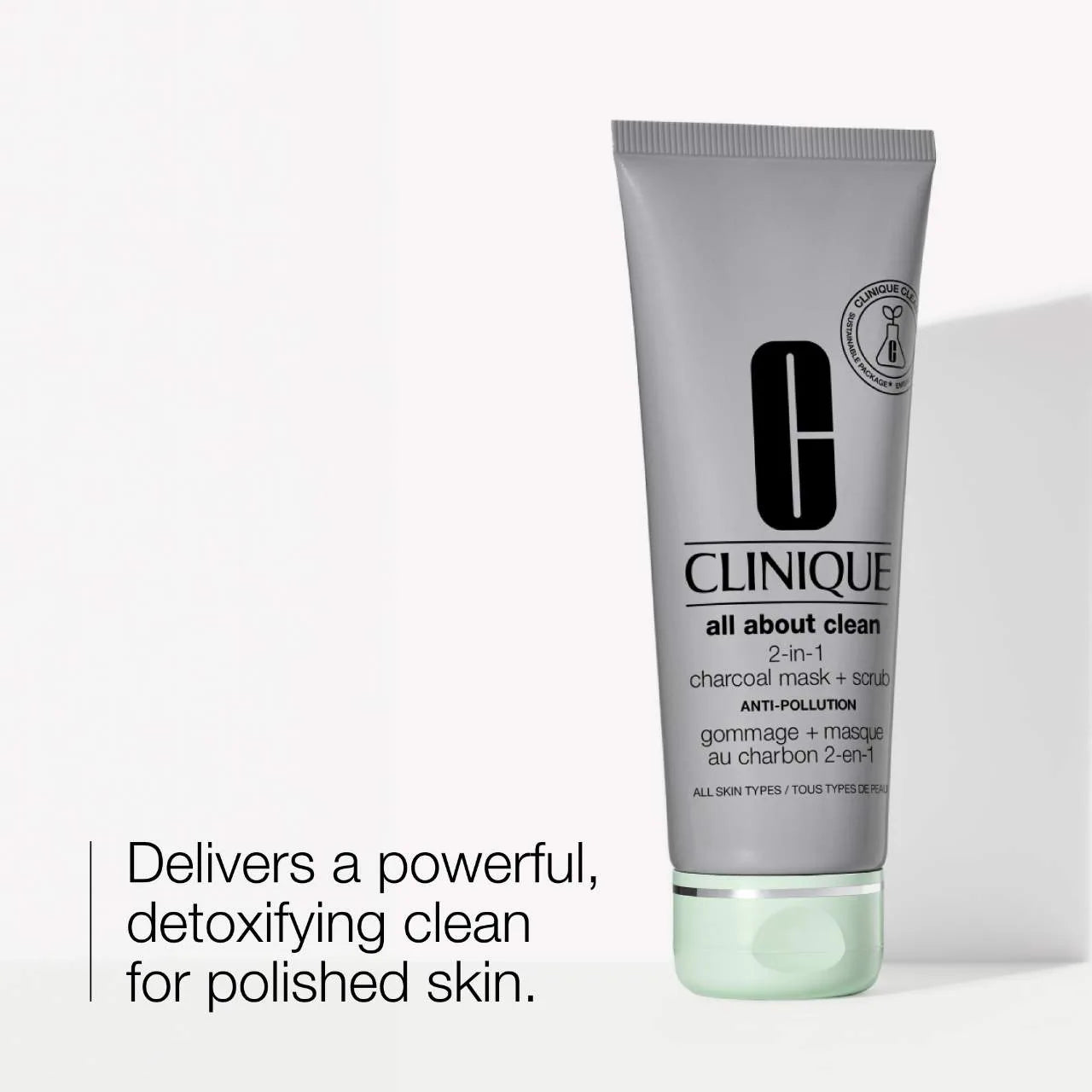 2-in-1 Charcoal Face Mask + Scrub, 100ml